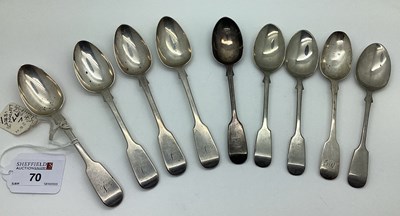 Lot 70 - A Set of Four Hallmarked Silver Fiddle Pattern...