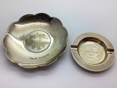 Lot 131 - A Small Hallmarked Silver Trophy Ashtray, D...