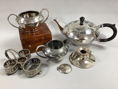 Lot 112 - A Hallmarked Silver Capstan Style Inkwell,...