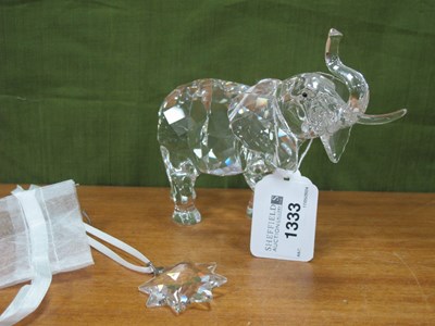 Lot 1333 - A Swarovski Crystal Model of an Elephant from...