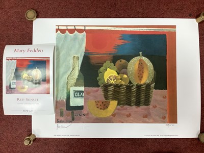 Lot 1196 - AFTER MARY FEDDEN (1915-2012) *ARR Red Sunset,...