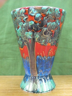 Lot 1276 - Anita Harris Blue Bellwood Bongo Vase, gold...