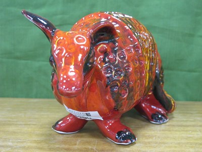 Lot 1290 - Anita Harris Model of an Armadillo, vibrant...