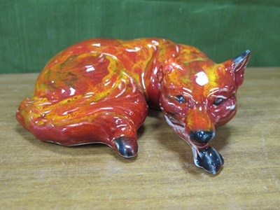 Lot 1280 - Anita Harris Model of an Earless Curled Fox,...