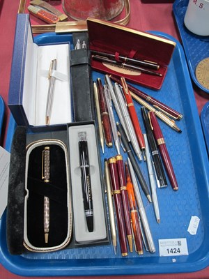 Lot 1424 - Pens - Courvoisier, Parker, Cross, etc:- One Tray