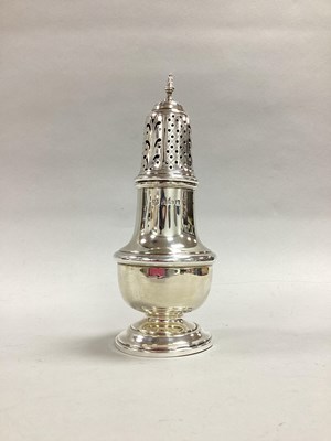 Lot 121 - A Hallmarked Silver Sugar Caster, BBSLd,...