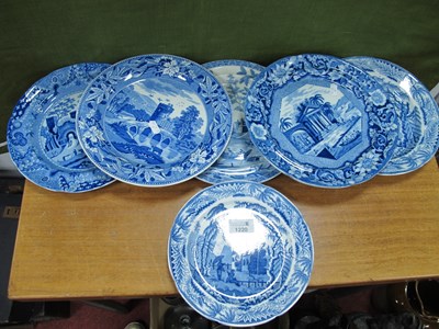 Lot 1220 - XIX Century Blue and White Pottery Plates,...