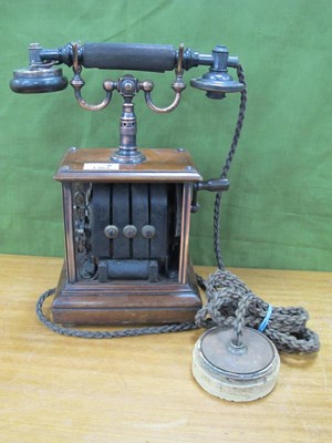 Lot 1363 - A Victorian 'Skeleton' Telephone, stamped...