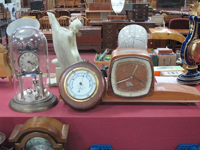 Lot 1448 - Anniversary Clock Under Glass Dome, 29cm high....