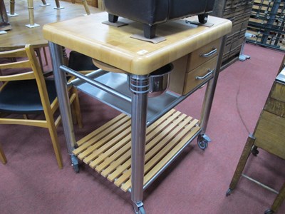 Lot 1590 - Kitchen Island Unit, with twin drawers.