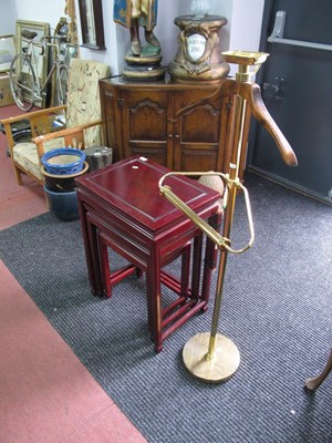 Lot 1570 - Nest of Coffee Tables, Allied brass MFG valet....