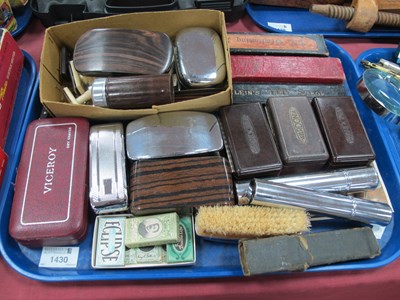 Lot 1430 - Shaving Memorabilia - three cased strops,...