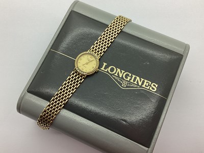 Lot 232 - Longines; A 9ct Gold Cased Quartz Ladies...