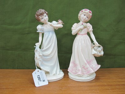 Lot 1302 - Coalport Figurines 'Innocence' 18cm high, and '...