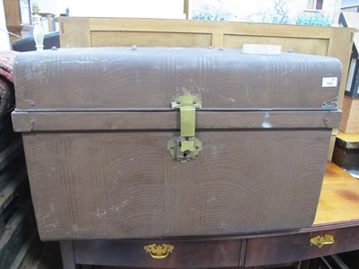 Lot 1562 - XIX Century Tin Trunk, 76cm wide.