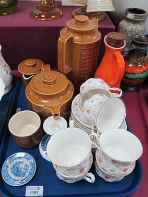 Lot 1191 - Hornsea 'Saffron' Tea and Coffee Pots, milk...