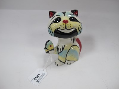 Lot 1265 - Lorna Bailey - Butterfly the Cat, 12.5cm high.