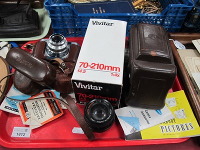 Lot 1412 - Voigtlander. Vito B and Seagull cameras,...