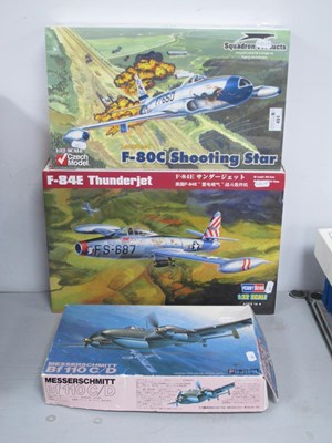 Lot 421 - Three Plastic Model Military Aircraft Kits to...