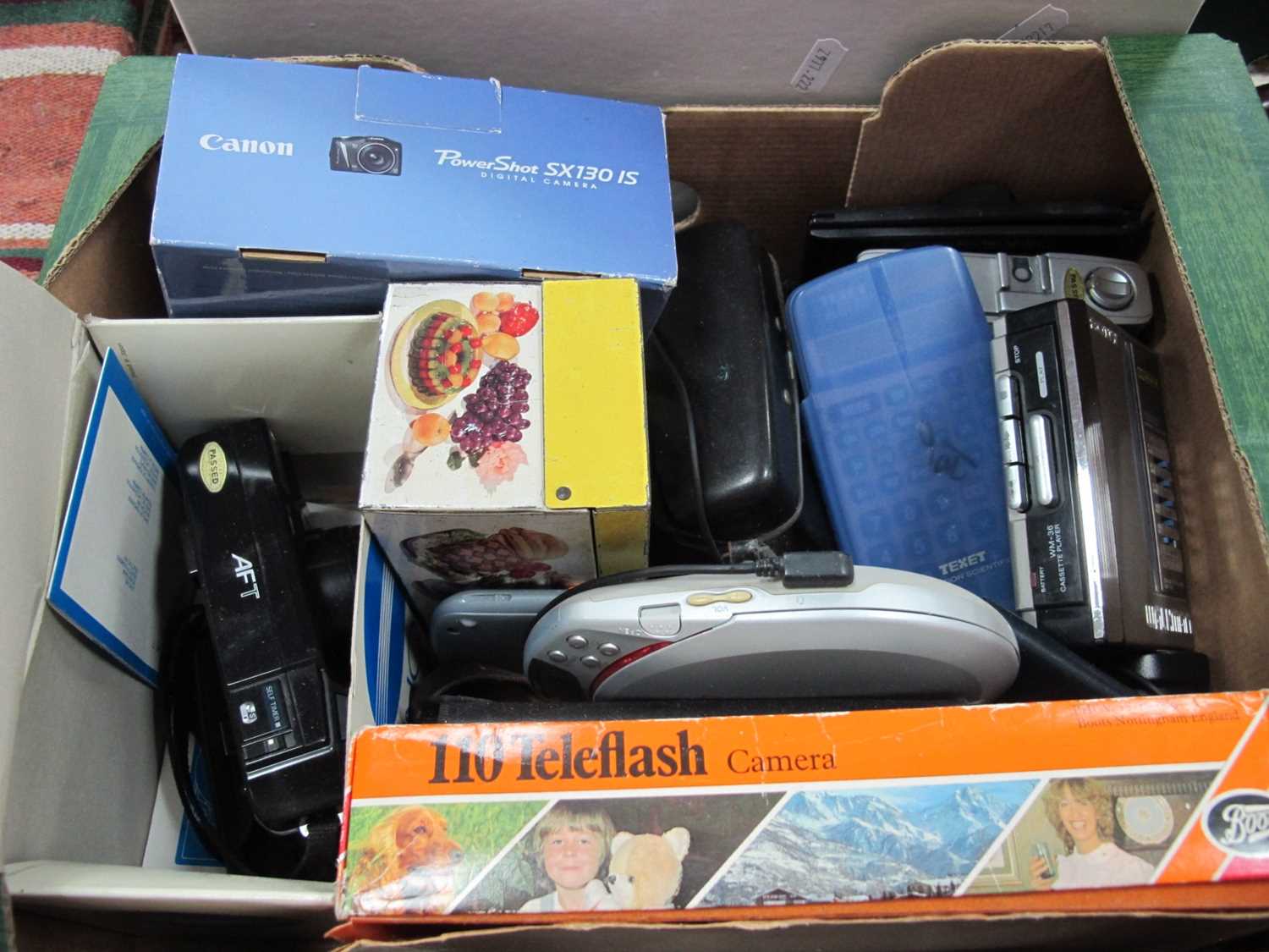 Lot 1121 - Minolta AFT Camera, Sony walkman, Olympus Trip...