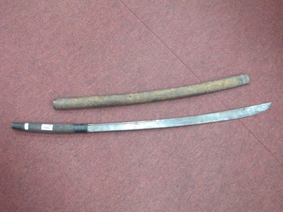 Lot 1354 - Eastern? Sword with a curved blade, wooden...