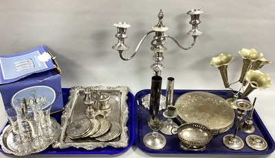 Lot 68 - Assorted Plated Ware, including twin branch...
