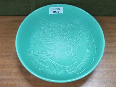 Lot 1213 - Susie Cooper 1930's Green Pottery Bowl, with...