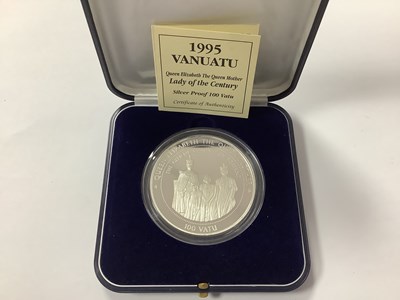 Lot 524 - 1995 Royal Mint Vanuatu Fine Silver Proof 100...