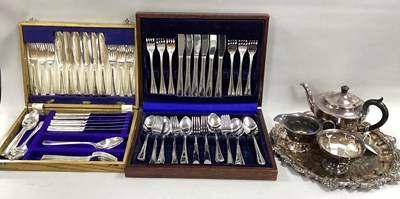 Lot 1 - Cased Cutlery, Art Deco style three piece...