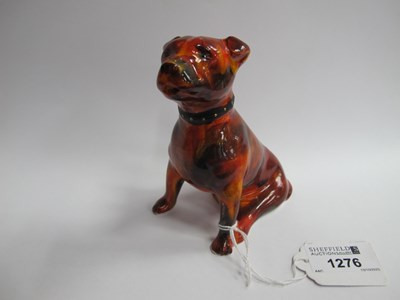 Lot 1276 - Anita Harris Model of a Brindle Staffy Dog,...