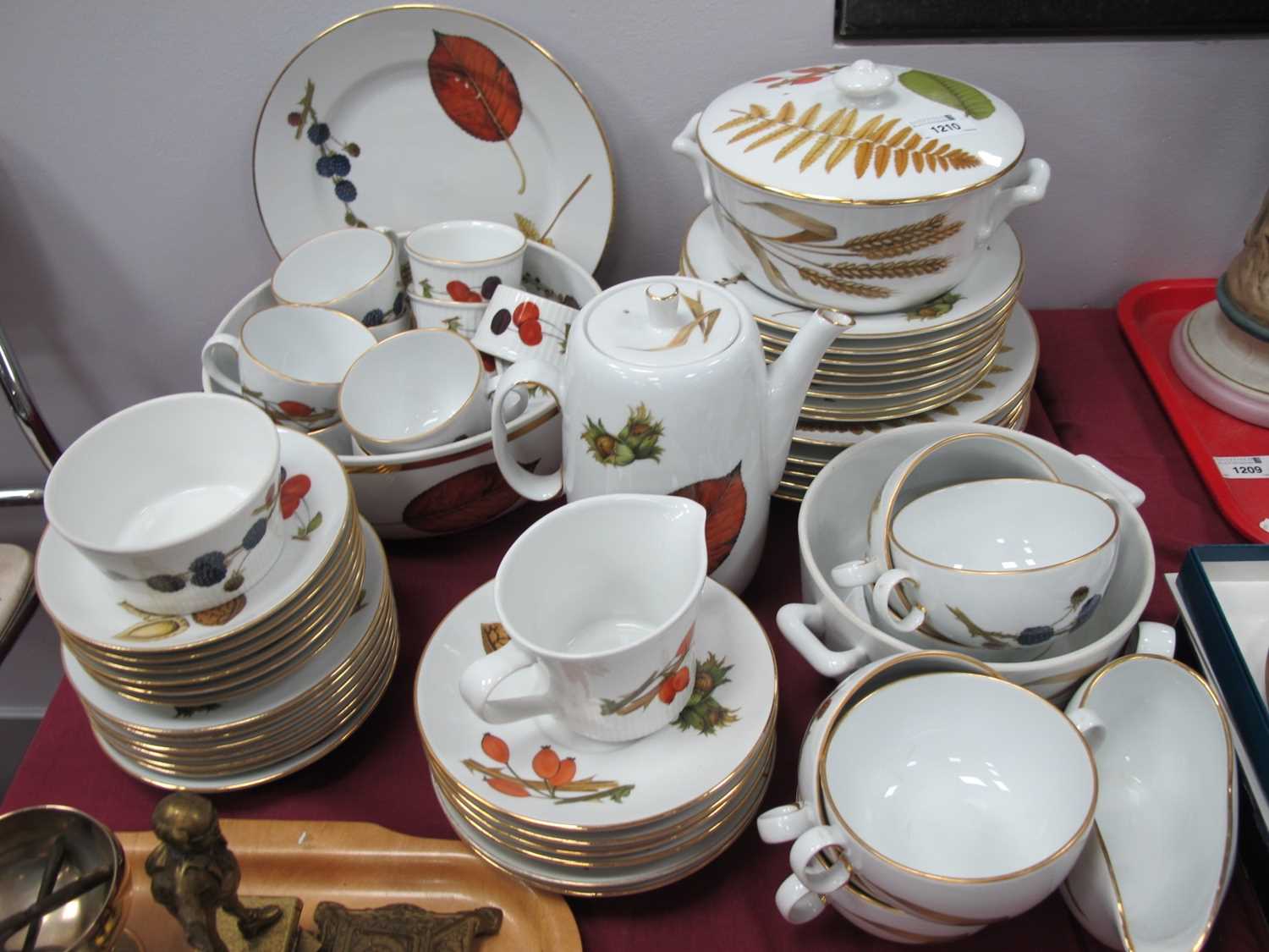 Lot 1210 - Royal Worcester 'Wild Harvest' Pattern Dinner...