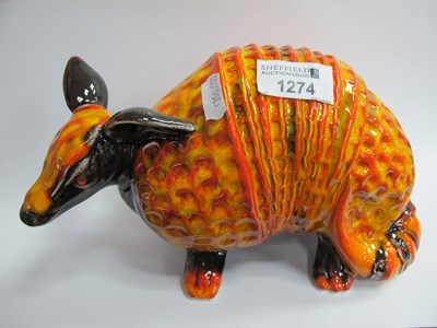 Lot 1274 - Anita Harris Figure of an Armadillo, in...