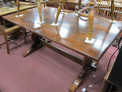 Lot 1597 - Oak Refectory Dining Table, with rectangular...