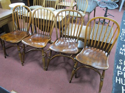 Lot 1601 - Set of four Hoop Top Farmhouse Dining Chairs,...