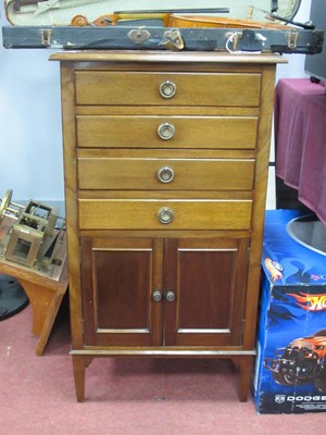 Lot 1633 - 1920s Mahogany Music Cabinet, with low back,...