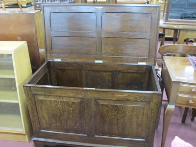 Lot 1612 - Oak Blanket Box, circa 1920s with panelled top...