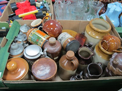 Lot 1108 - Steins, stoneware vessels, jugs:- One Box