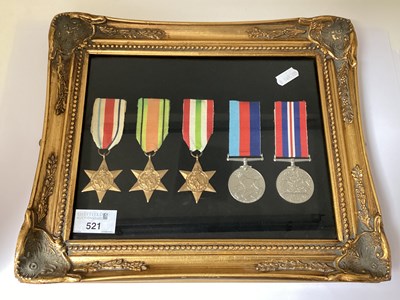 Lot 521 - WWII British Medals, comprising 1939-1945 Star,...