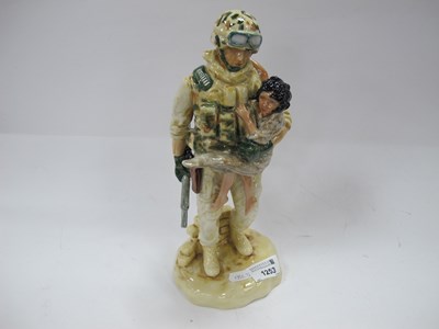 Lot 1253 - Peggy Davies 'In the Arms of a Hero' Figure,...