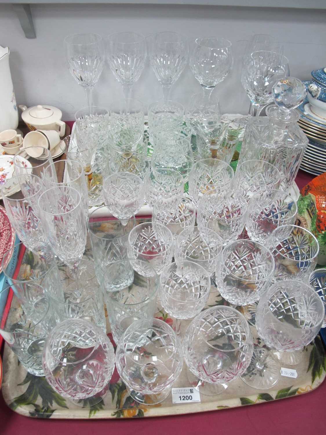 Lot 1200 - Royal Doulton Glass Ware, wine glasses,