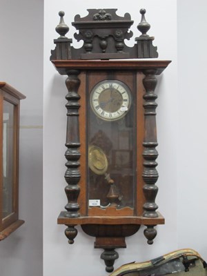 Lot 1632 - XIX Century Vienna Wall Clock, with an applied...