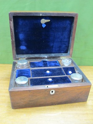 Lot 1367 - XIX Century Rosewood Ladies Travelling Vanity...