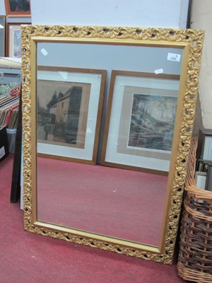 Lot 1525 - Rectangular Shaped Gilt Mirror, frame with C...