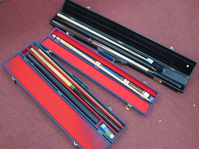 Lot 1378 - Cue Craft of Buxton Snooker Cue, three...