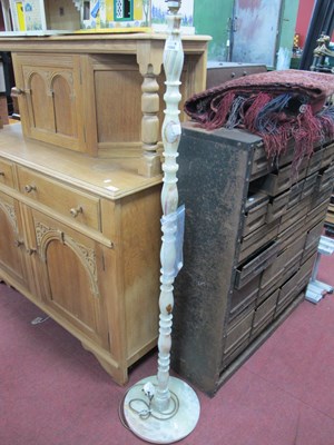 Lot 1580 - Large Onyx Standard Lamp, 147cm high excluding...