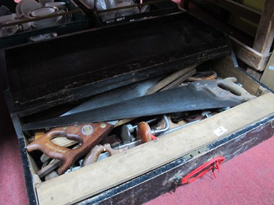 Lot 1136 - Large Toolbox Filled with Vintage Tools,...