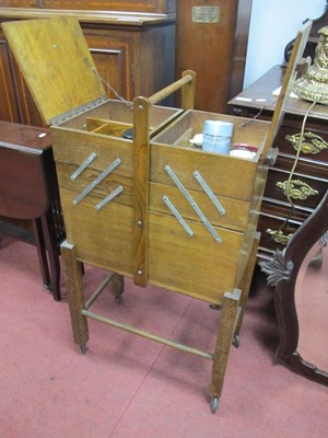 Lot 1585 - Early XX Century Folding Sewing Table, on...