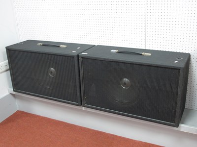 Lot 406 - Pair of Black PA Speakers, no manufacturer...