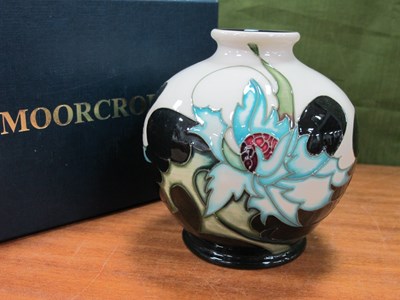 Lot 1235 - A Moorcroft Pottery 'Sea Holly' Pattern Ovoid...