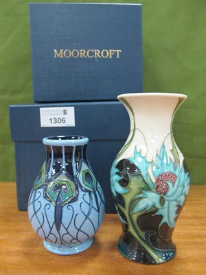 Lot 1306 - A Moorcroft Pottery 'Sea Holly' Pattern Vase,...